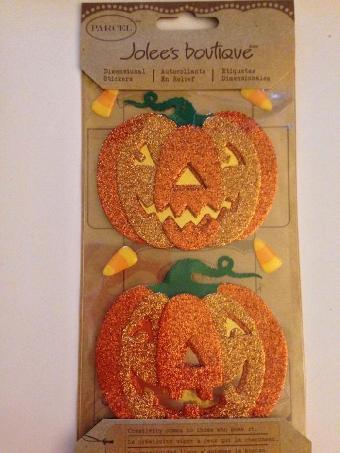 Jolee's Boutique -- Glitter Halloween Pumpkins -- NEW -- (#1838) Halloween