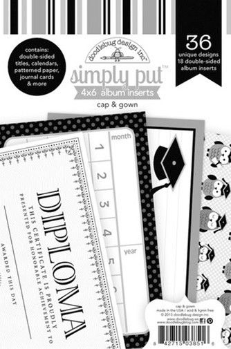 Doodlebug GRADUATION Journal 4x6 Cards Titles Calendars