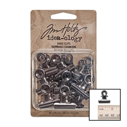 Hinge Clips Antique Satin Nickel Finish Pack Of 15 Miniature Metal Bulldo Silver