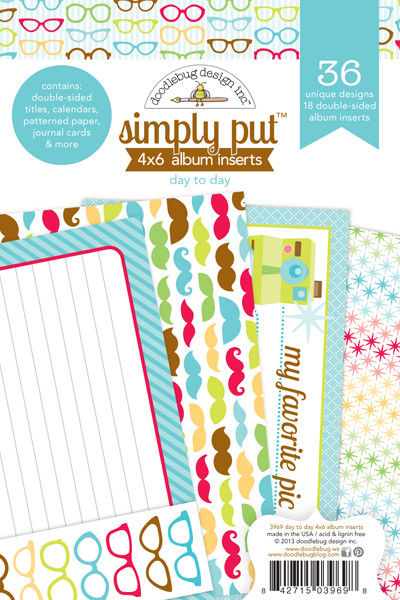 Doodlebug  DAY TO DAY Journal 4x6 Cards Titles Calendars