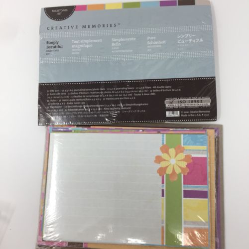 Creative Memories Simply Beautiful Milestones Kit paper mats journal boxes New