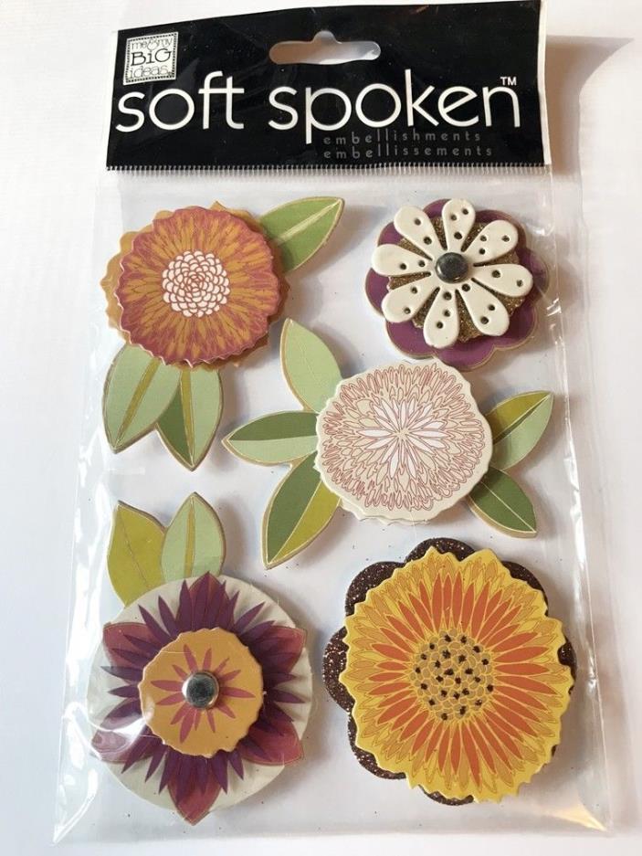 MMBI Brand -- Dimensional Embellishments  -- Harvest Flowers  --  NEW  (#2990)
