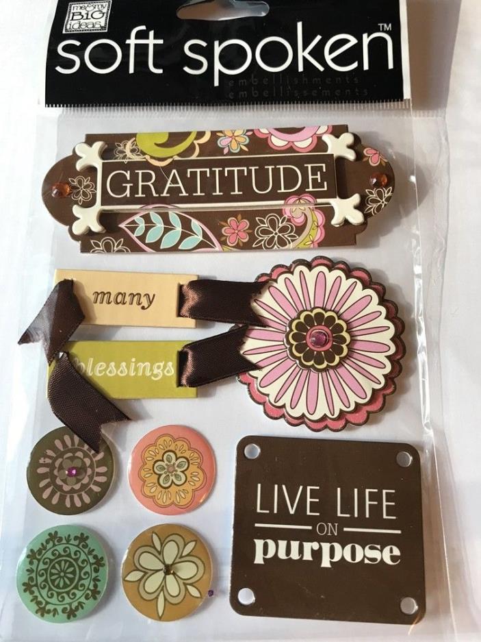 MMBI Brand -- Dimensional Embellishments  -- Gratitude  --  NEW  (#2989)