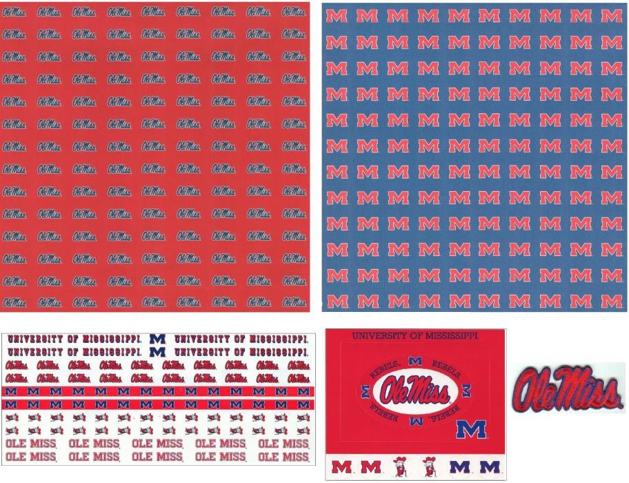 University of Mississippi Scrapbook Kit Paper Sticker Ole Miss PICK FROM 6 ITEMS