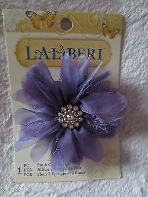 Ek Success LaLiberi Pin and Clip Purple Flower Ready Made New