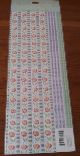 Brenda Walton Embossed Stickers Spring Flower Borders 552524