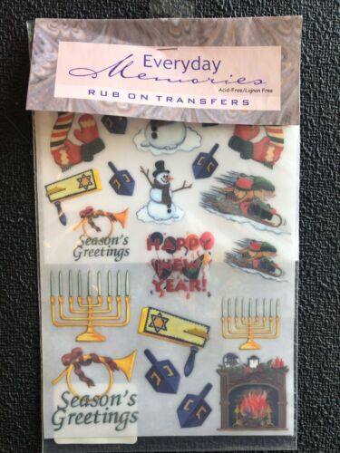 5 PACKS EVERYDAY MEMORIES RUB ON TRANSFER, HOLIDAY/WINTER EMBELLISHMENT