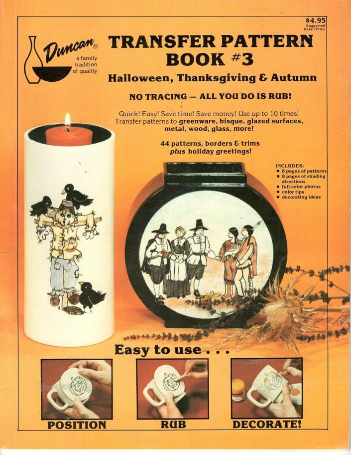 Duncan Rub on Transfer Pattern Book # 3 - Halloween, Thanksgiving, Autumn 8Pages