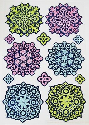 Martha Stewart Damask Layered Ornament Dimensional Stickers