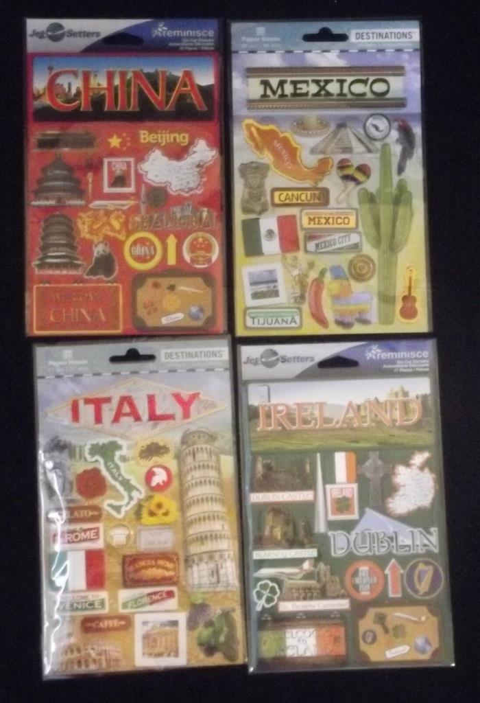 Variety of 50 Paper House Destinations and Jet Setters Dimensional Stickers