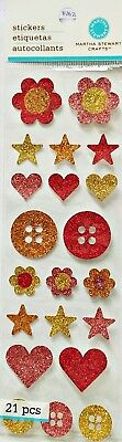 Martha Stewart Button and Flower Grill Dimensional Scrapbook  Stickers