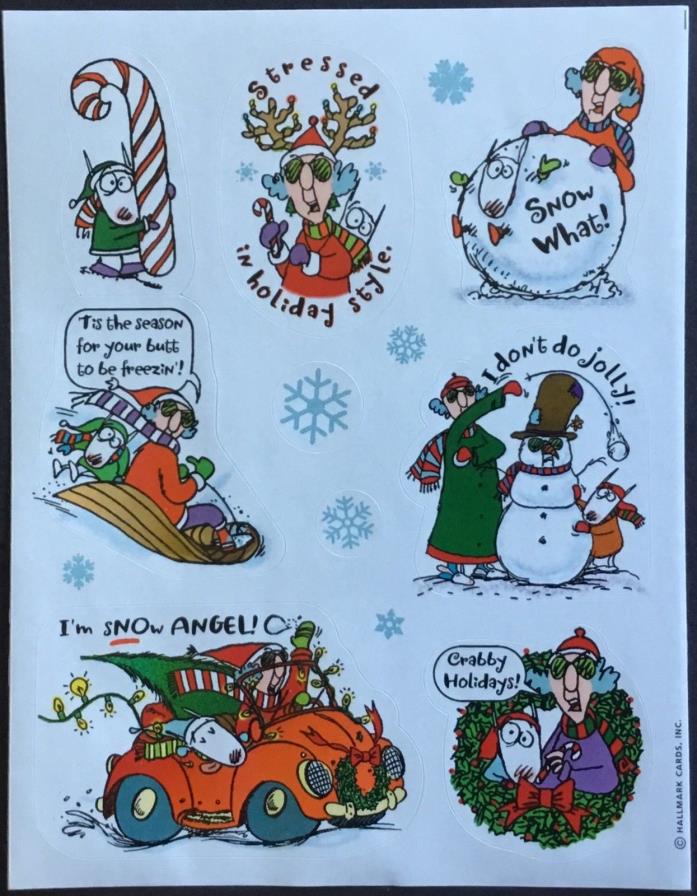 Vintage Stickers - Hallmark - Christmas - Maxine - Mint Condition!!