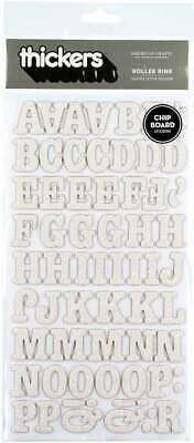 Thickers Chipboard Glitter Stickers 2/Pkg Roller Rink - White 718813428644