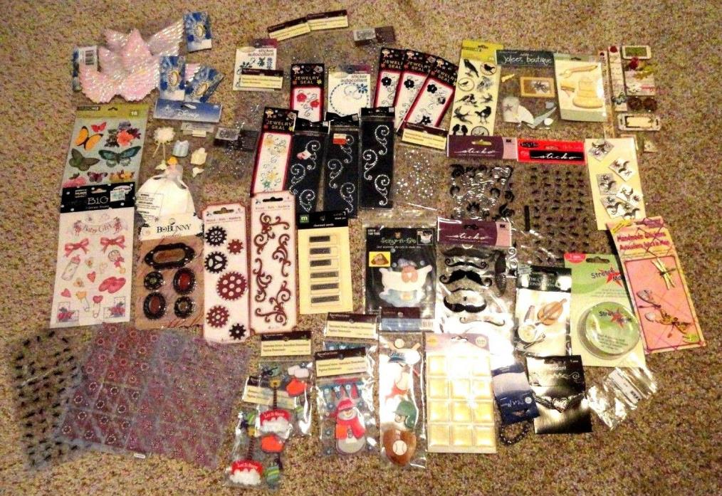 LARGE LOT OF 51 PACKS OF SCAPBOOKING STICKERS RECOLLECTIONS AND OTHERS