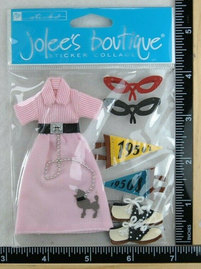 Jolee's POODLE SKIRT Boutique Stickers 1950'S DRESS SADDLE OXFORD SHOES NEW