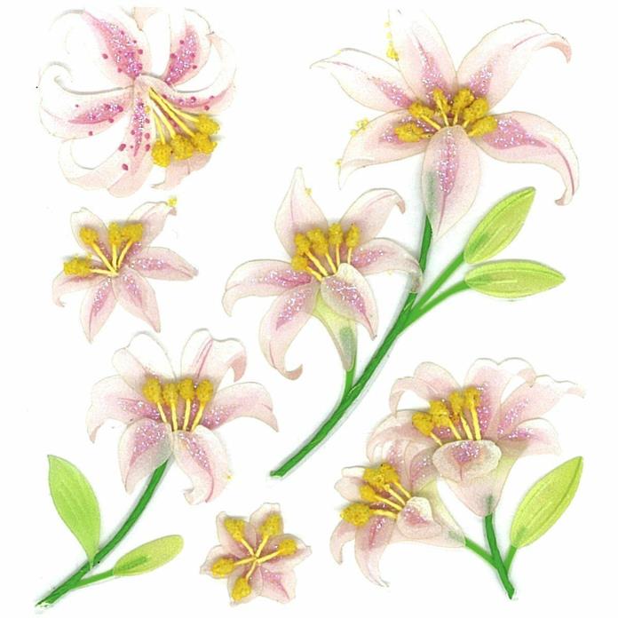 Jolee's Boutique Beautiful Lilies Dimensional Stickers - FAST SHIPPING !
