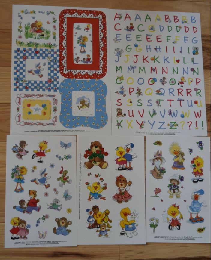Suzy's Zoo stickers 5 sheets Alphabet/Frames/Amimals
