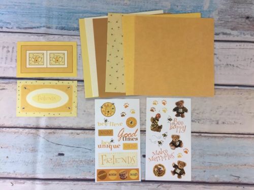 Boyds Bears Collection Bee Happy Scrapbook Stickers Paper Sheets Lot Friends