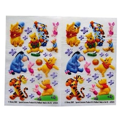 Winnie the Pooh and Friends - Colourful Creative Rub on Transfer Stickers - 2 S