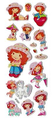 3D puffy Stickers STRAWBERRY SHORTCAKE #JF-1019 horse umbrella beach hat