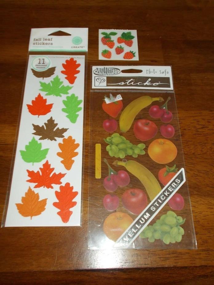 Leaf Martha Stewart Strawberry Apple Cherry Banana Grape Orange Stickers Sticko