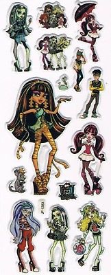 3D puffy Stickers MONSTER HIGH JF-1383 Clawdeen Draculaura Frankie Stein Ghoulia