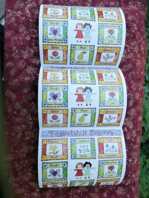 Friendship Garden Stickers 3 Sheets from Roll Kathy Davis Jumbo Stickers FREE SH