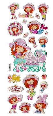 3D puffy Stickers STRAWBERRY SHORTCAKE #JF-1020 hat beach tea pot kettle shell