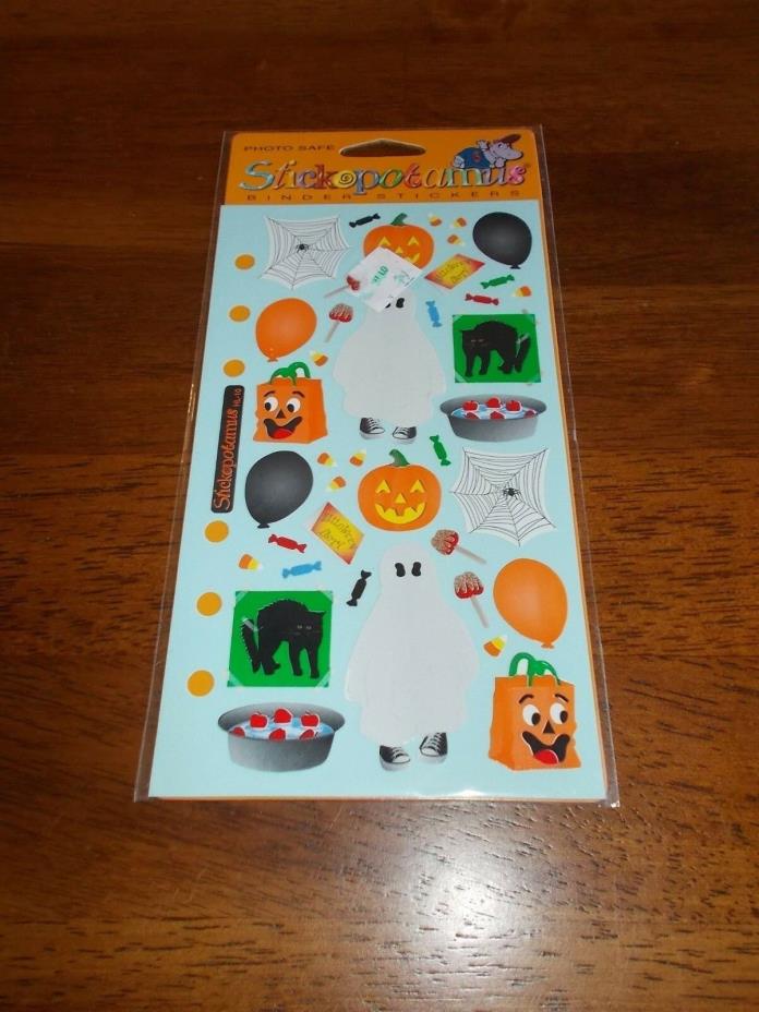 Halloween Ghost Jack-o-lantern Pumpkin Black Cat Balloons Stickers Stickopotamus