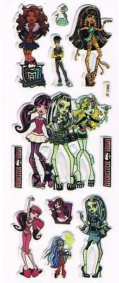 3D puffy Stickers MONSTER HIGH JF-1382 Clawdeen Draculaura Frankie Stein Ghoulia