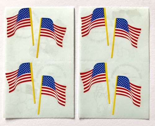 4 MODULES USA FLAGS ON POLE MRS GROSSMANS STICKERS 4TH JULY PATRIOTIC STARS