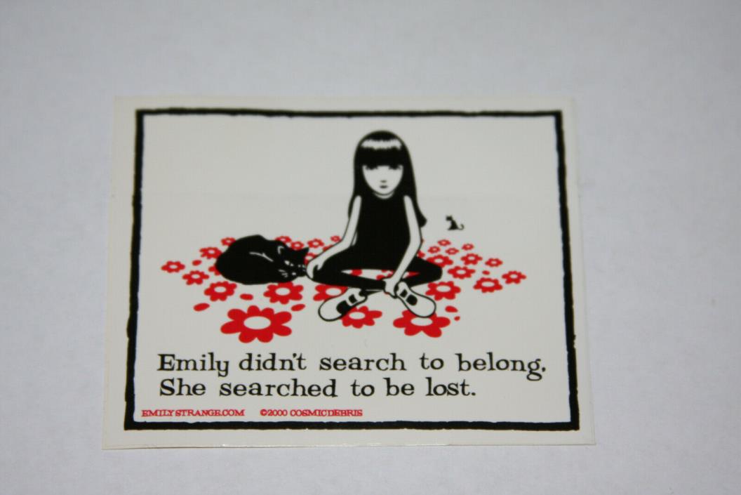 Vintage 2000 Emily the Strange Sticker Emily Didn't Search to Belong