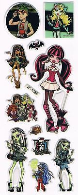 3D puffy Stickers MONSTER HIGH JF-1386 Clawdeen Draculaura Frankie Stein Ghoulia