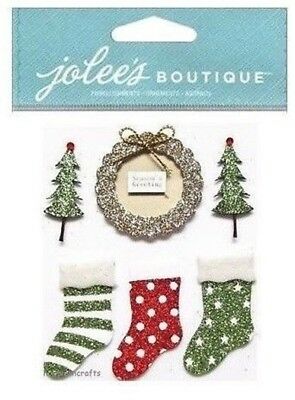 Jolee's Christmas Seasons Greetings Scrapbook Dimensional Stickers