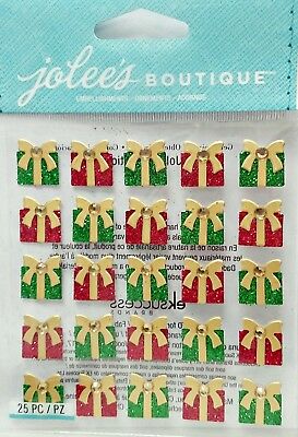 Jolee's Christmas Presents Gifts Glitter Repeats Scrapbook Dimensional Stickers