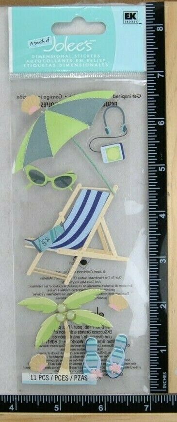 Jolee's SUNBATHING Boutique Stickers BEACH TROPICAL VACATION NEW