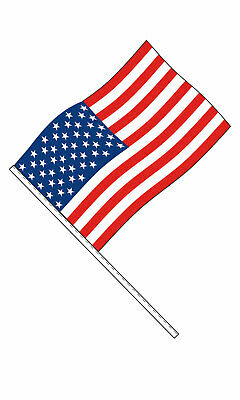Plastic American Flag Antenna Pennant - Pack of 12