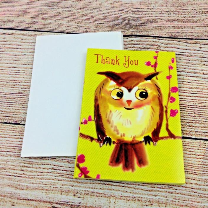 OWL in BLOSSOM TREE Thank You Note Cards 5