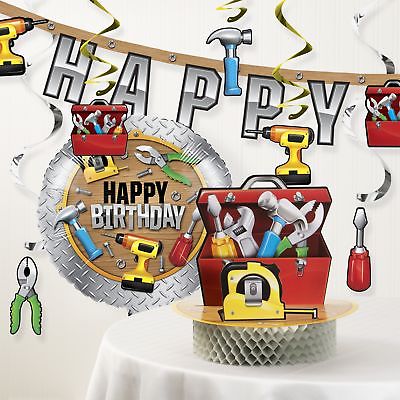 Handyman Birthday Party Decorations Kit. Creative Converting. Brand New