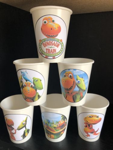 Dinosaur Train Birthday Party Pack Bundle For 16 - Cups & Plates White