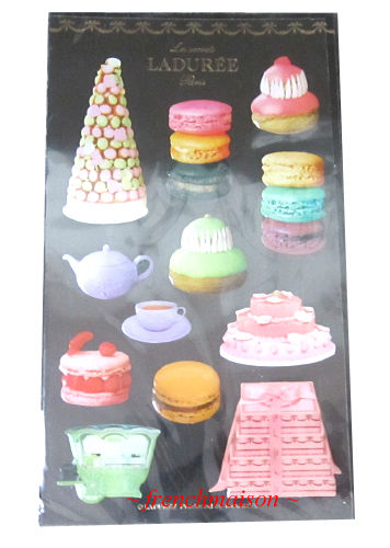 Laduree French Paris MACARON Tea Cake 3D Gift Stickers New Rare U.S. SELLER