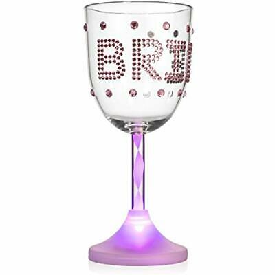 Bride LED Light Up Wine Glass - Bachelorette Party Cup For The To Be Kitchen