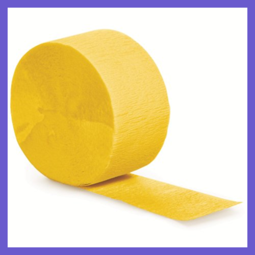 12 Ct Touch Of Color Crepe Paper Streamer Rolls Sc School Bus YELLOW 81'