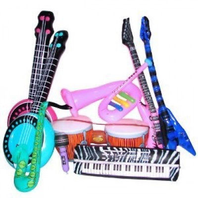Rock Band Inflate Instrument Set (2 dz). Rhode Island Novelty. Shipping is Free