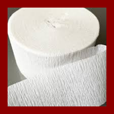 White Crepe Paper Streamers 2 Rolls 140 Ft Total FREE SHIPPING Toys & Games