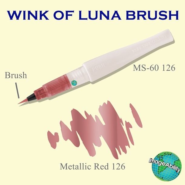 (#i052) Kuretake WINK OF LUNA Metallic Pen **Red**