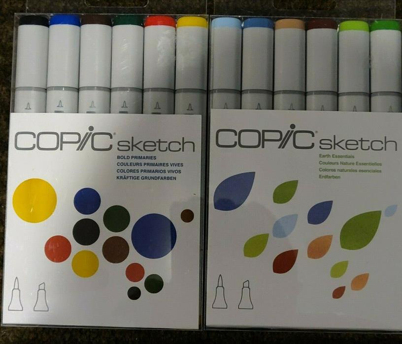New copic sketch bold primaries and earth essentials