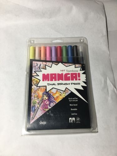 Tombow Dual Brush Pen Set Manga Shojo 10pc