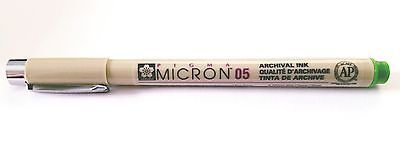 Pigma Micron Pen 05 - 0.45mm Fresh Green Ink Pen 12pc