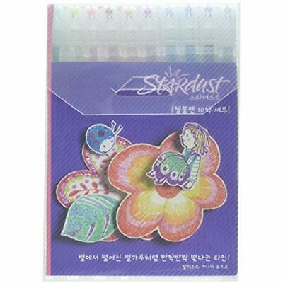 Sakura Gelly Roll Stardust Glitter Pens - Wallet Of 10 Assorted Colours Precious